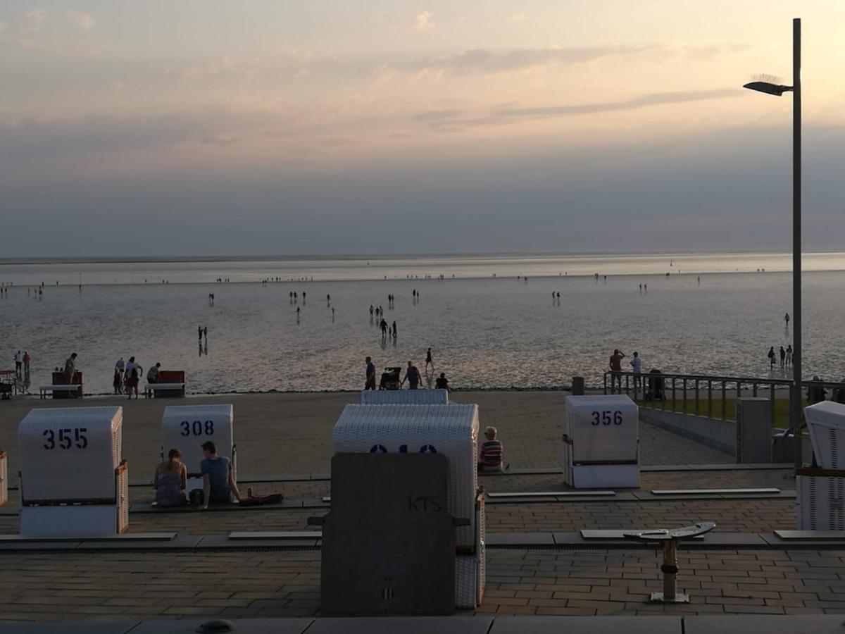 Fewo Schroeder - Bude 63A - Mit Strandkorb Am Meer - Inklusive Bettwaesche Und Handtuecher Westerdeichstrich Bagian luar foto